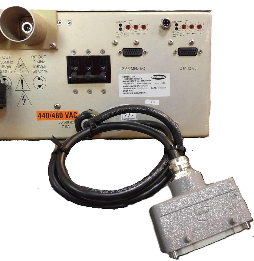 Used CDX-2000 Comdel FP5335-01R1 Mark II Dual RF Generator 13.56/2MHz Working Surplus