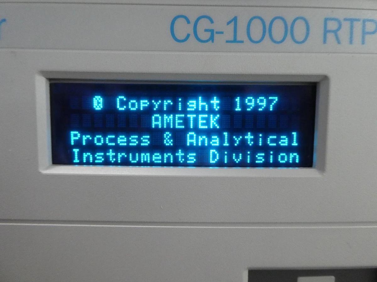 Used AMETEK Process Instruments Dycor CG-1000 RTP Oxygen Analyzer Working Surplus