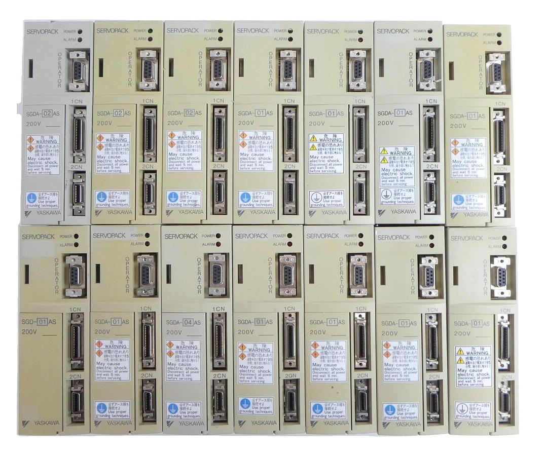 Used Yaskawa Electric SGDA-01AS SGDA-02AS Servo Driver Servopack Lot of 14 Working