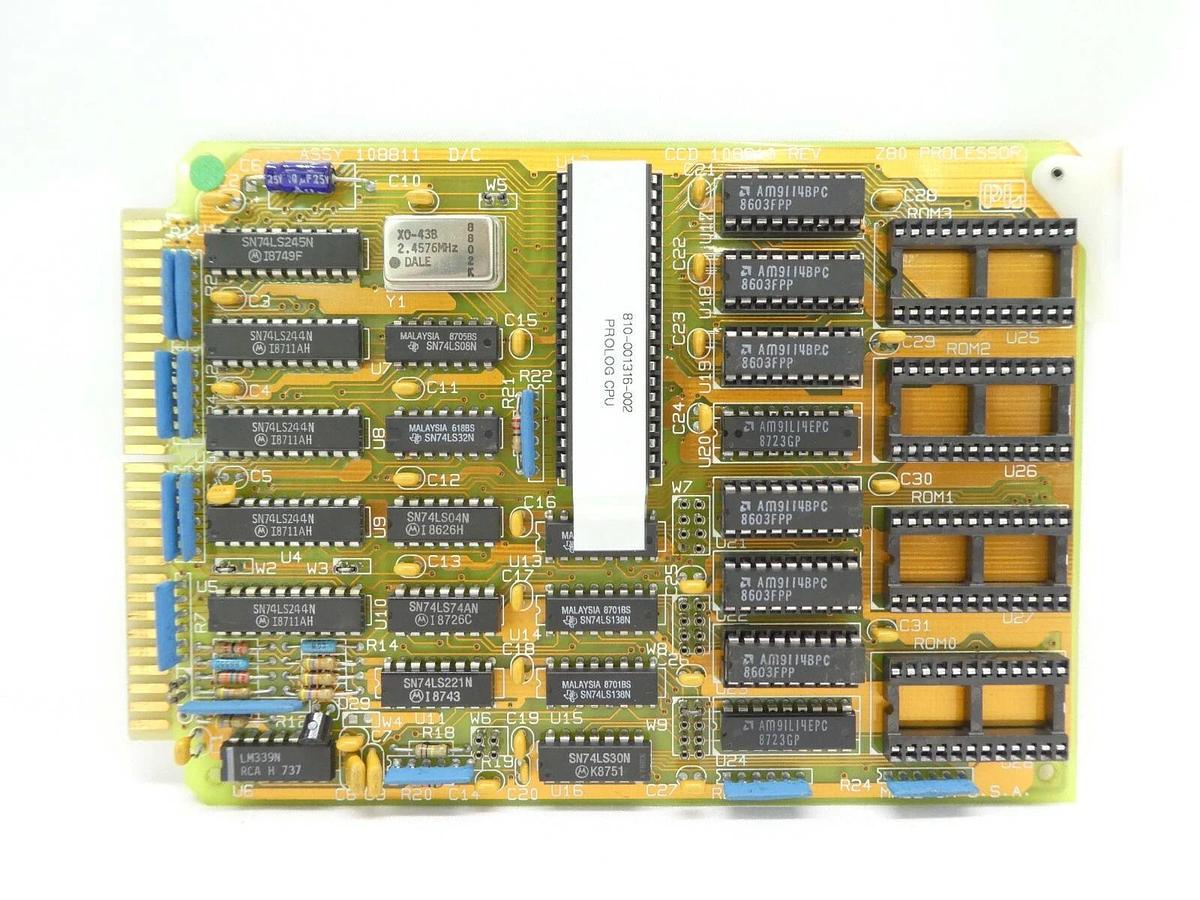 Refurbished PL Pro-Log 108811 Z80 Processor PCB Card Lam 810-001316-002 OEM Refurbished