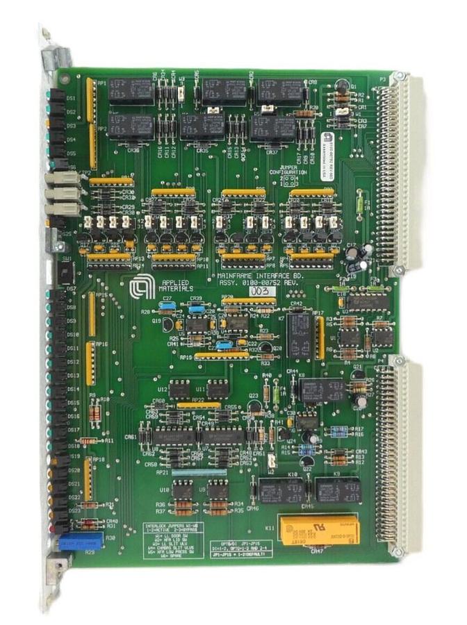 Used AMAT Applied Materials 0100-00752 Mainframe Interface PCB Card Broken Tabs