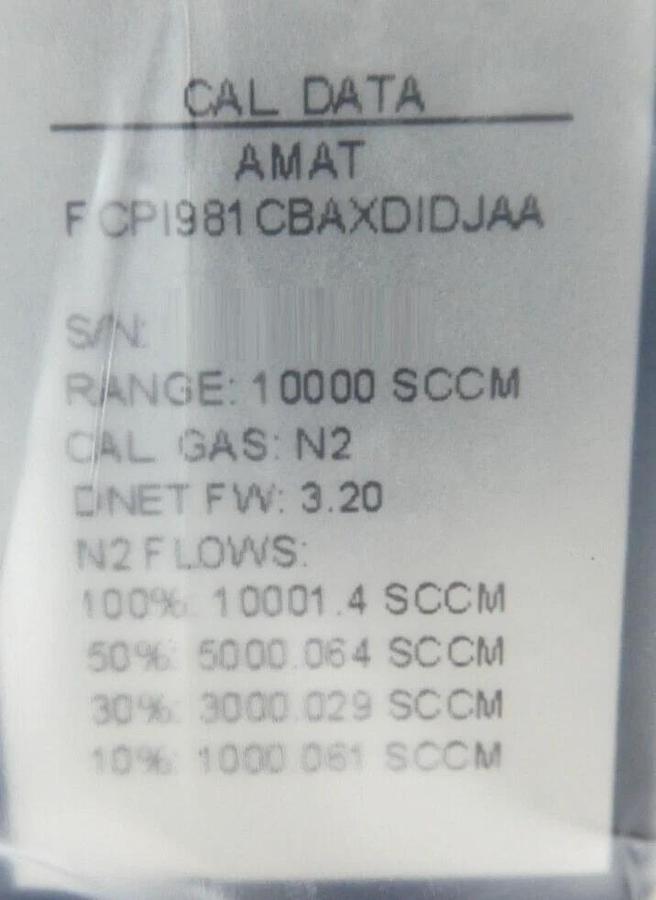Aera FCPI981CBAXDIDJAA Mass Flow Controller MFC PI-98 AMAT 0190-34216 New Spare