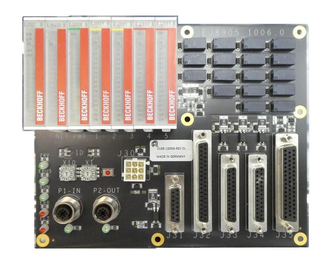 Used Beckhoff EJ8905 Signal Distribution PCB EJ1101 EJ2889 AMAT 0195-15559 Working