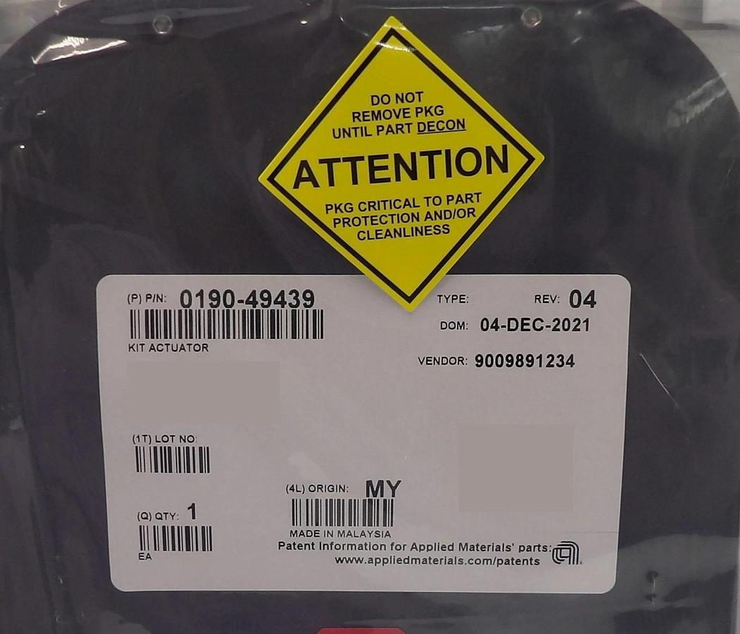 Used AMAT Applied Materials 0190-49439 Transfer Valve Pneumatic Actuator New Surplus