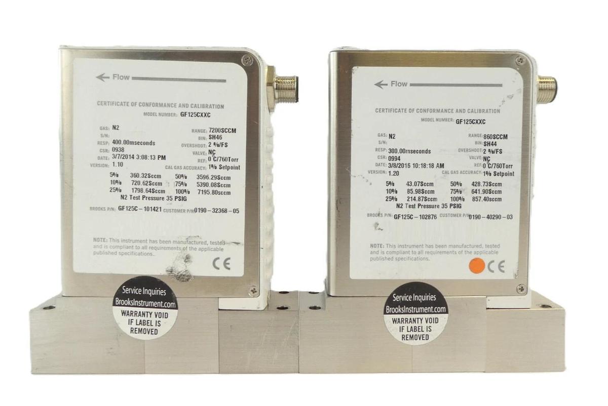 Used Brooks Instrument GF125C Mass Flow Controller MFC Reseller Lot of 10 Working
