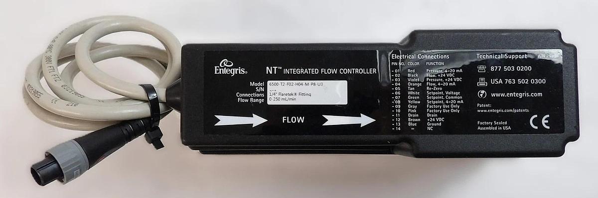 Used Entegris 6500-T2-F02-H04-M-P8-U3 NT Integrated Flow Controller Lot of 2 Surplus