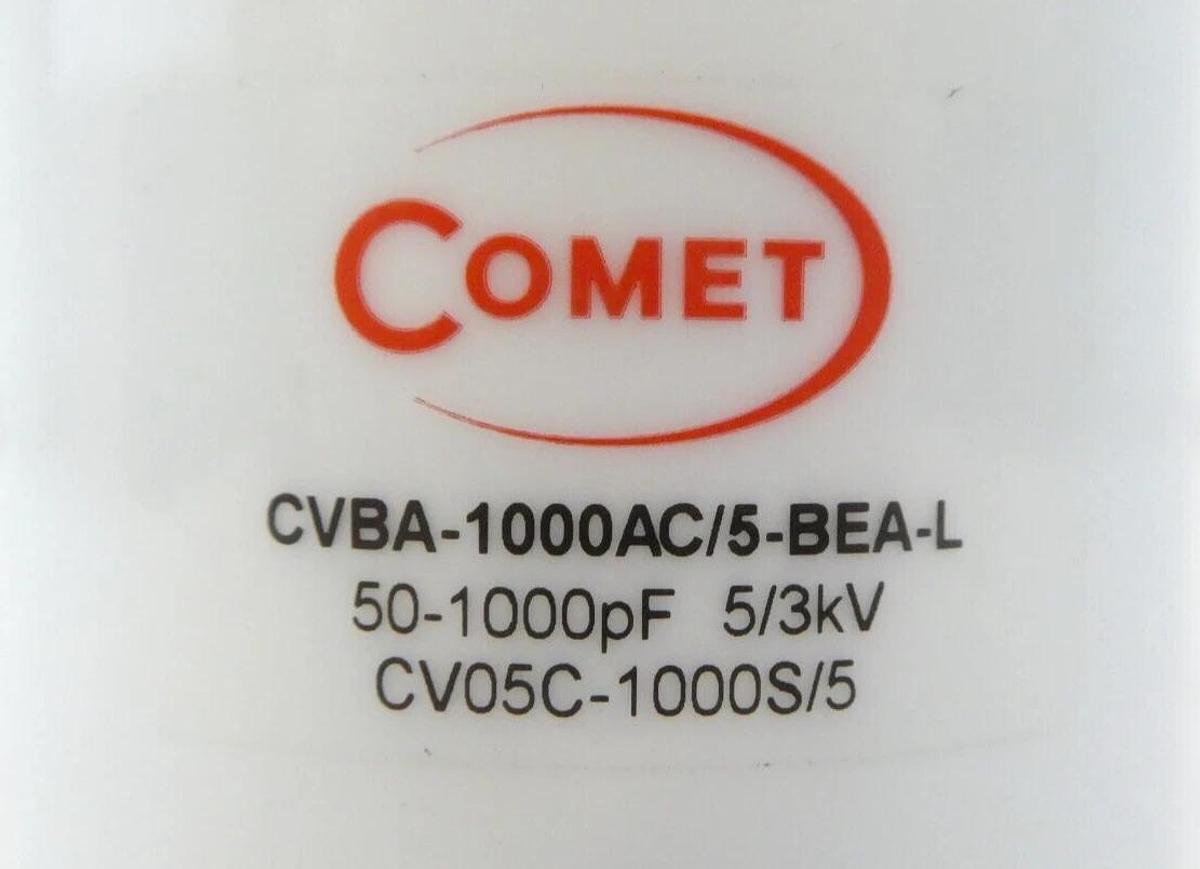 Used Comet CVBA-1000AC/5BEA-L RF Variable Vacuum Capacitor 50-500pF 25/15kV Working
