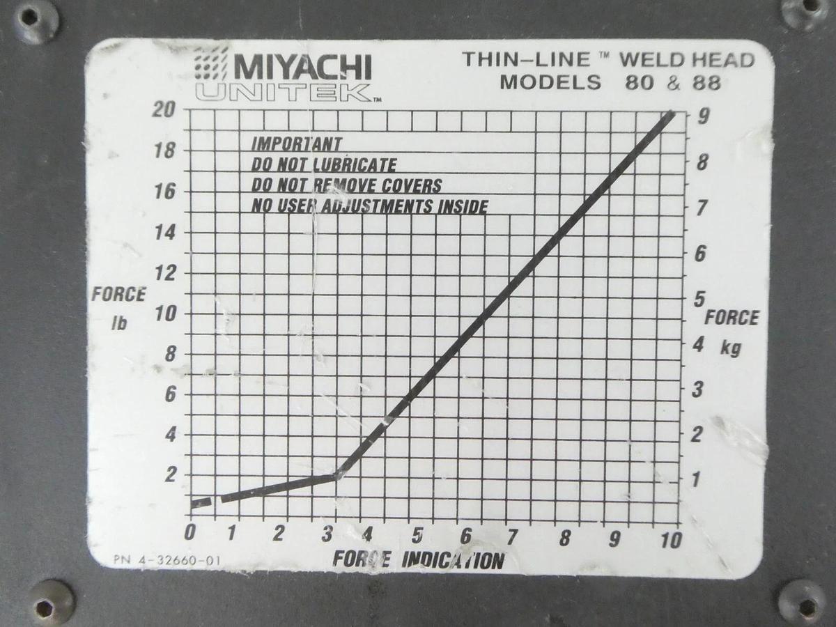 Used Miyachi Unitek 2-142-04 80F Thin Line Weld Head 80 & 88 Untested Surplus