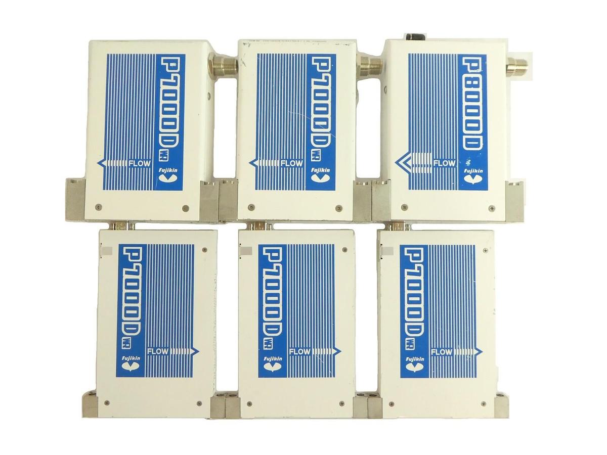 Used Fujikin P7000 Mass Flow Controller MFC P7000D P8000D Reseller Lot of 6 Working