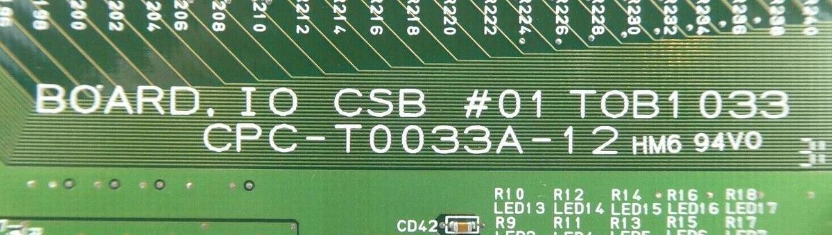 Used TEL Tokyo Electron CPC-T0033A-12 IO CSB #01 PCB TOB1033 Lithius Working Surplus