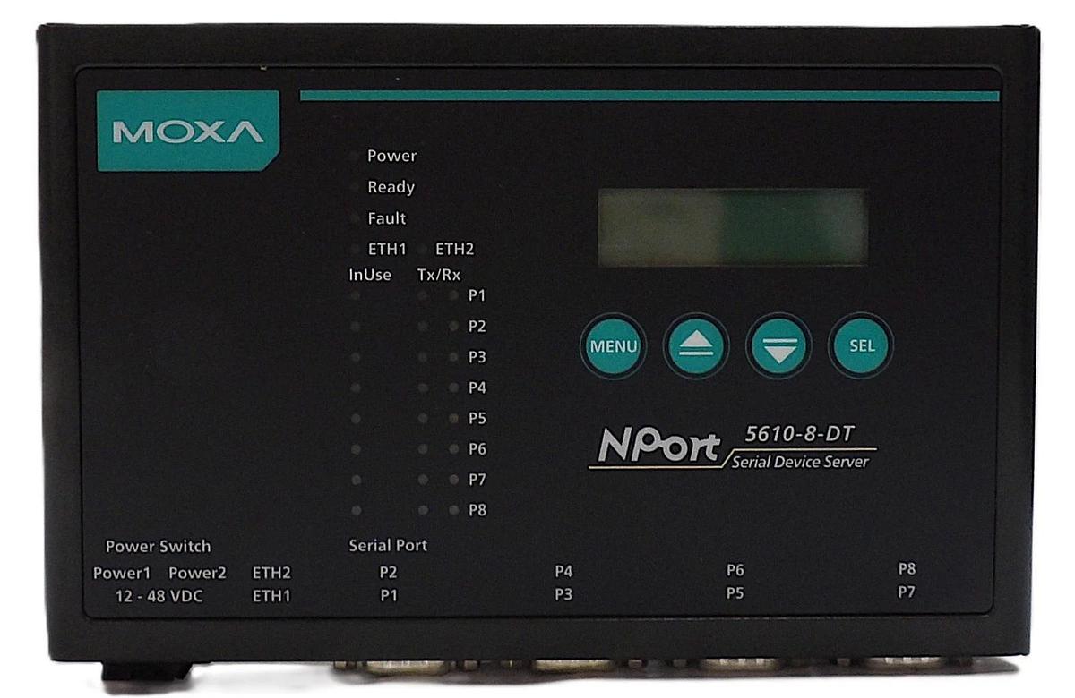 Moxa 3093091000012 8-Port Serial Device Server Nport Lot of 2 New