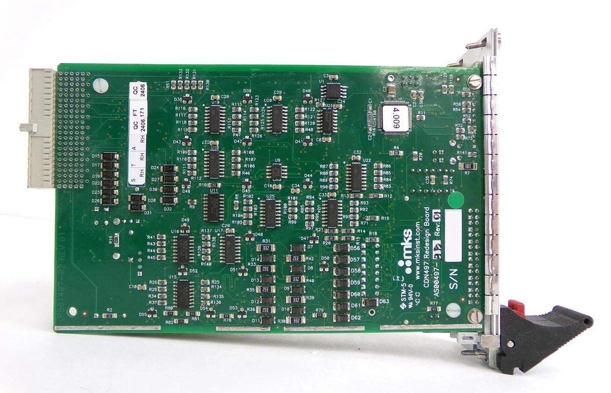 Used MKS Instruments AS01500-64 Cleaner Interlock #1 PCB Card 0195-08825 Working