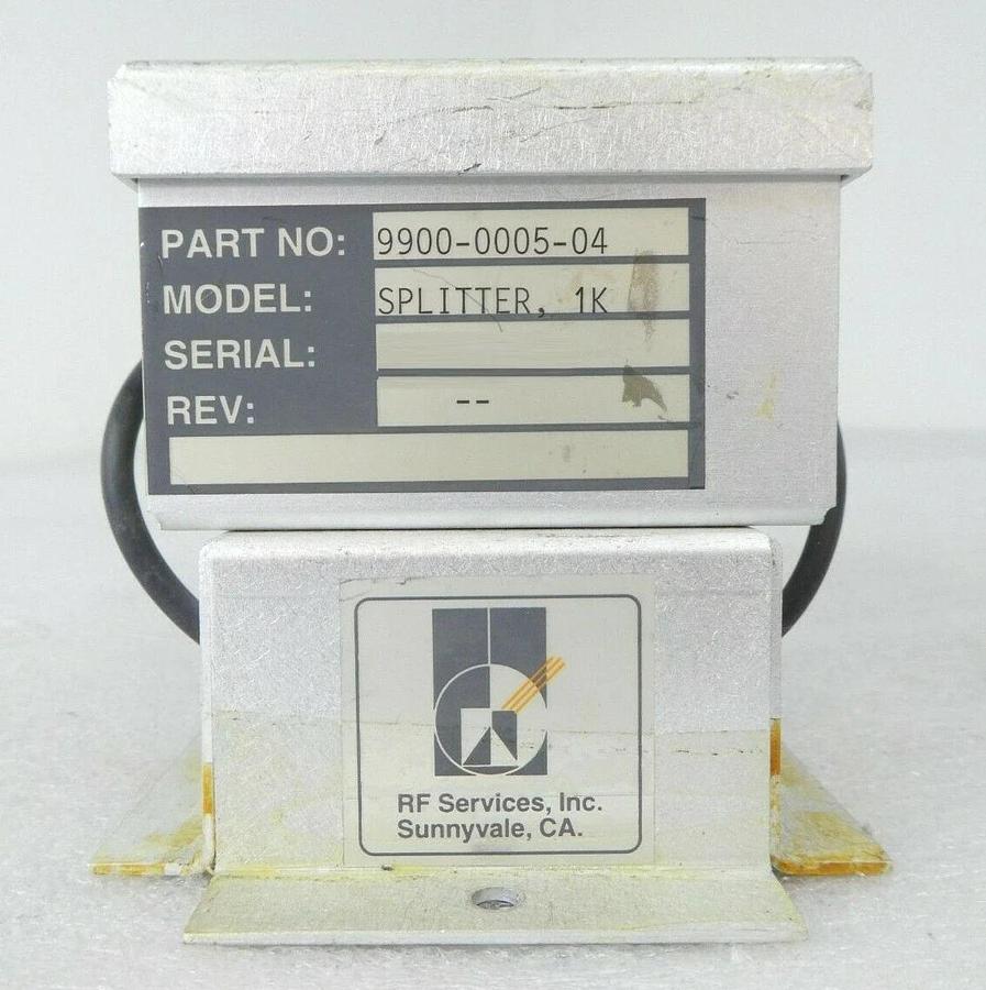 Used RF Services 9900-0005-04 Splitter 232214 Mattson 580-00097-00 580-08848-00 Spare