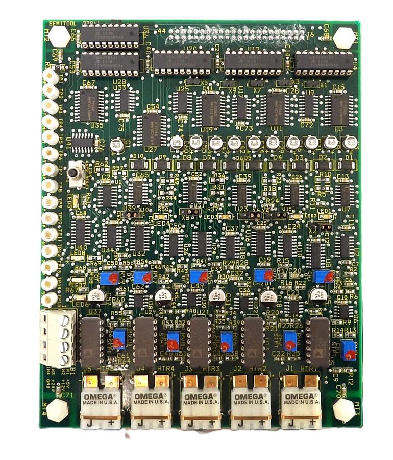 Used Semitool 23861-519 5-Channel Overtemp Board DEG Anneal Control PCB Working