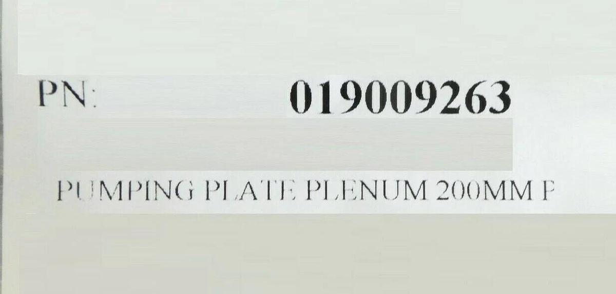 Used AMAT Applied Materials 0190-09263 200mm Plenum Pumping Plate Working Surplus