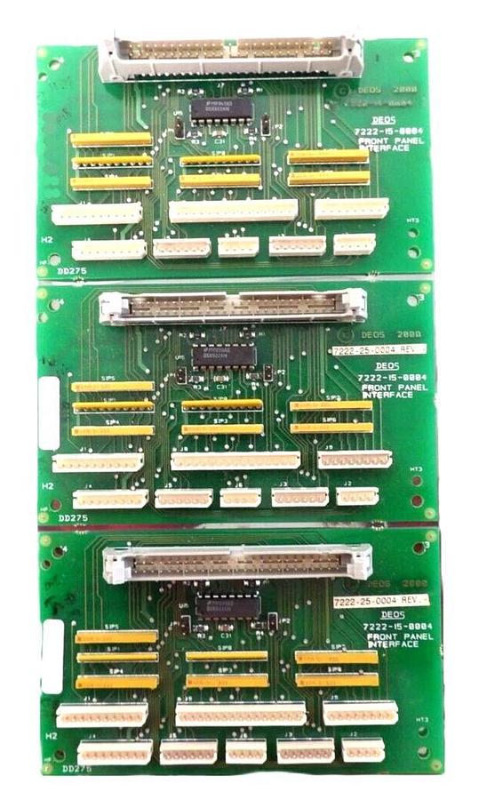 Used Deos 7222-15-0004 Front Panel Interface PCB 7222-25-0004 GEM-Q400 Lot of 3