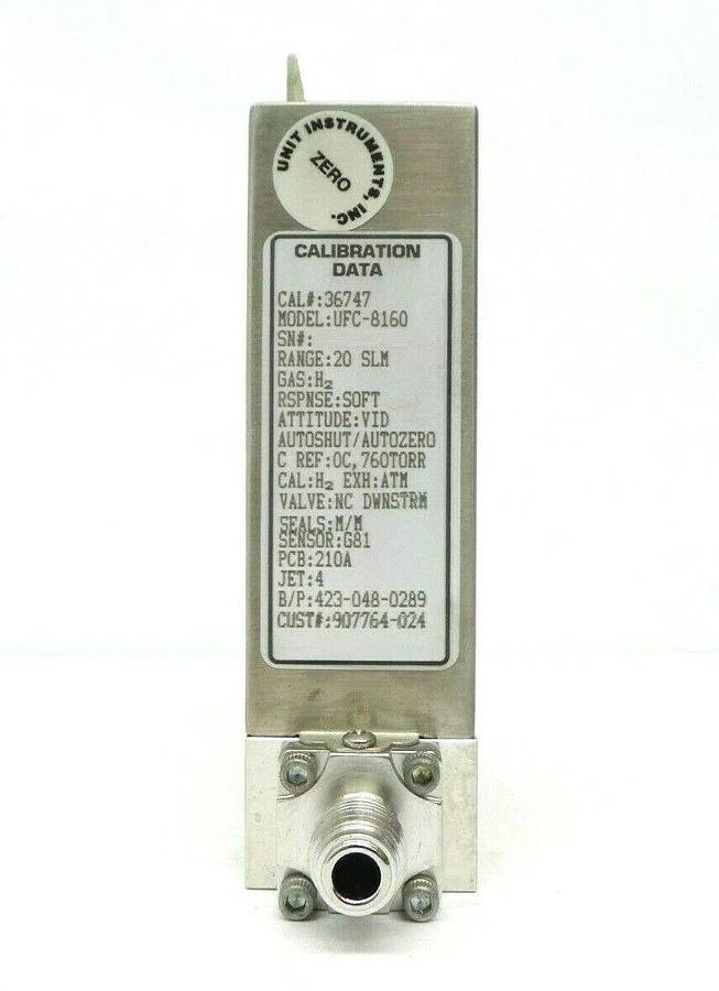 Used UNIT Instruments UFC-8160 Mass Flow Controller MFC 20 SLM H2 Working Spare
