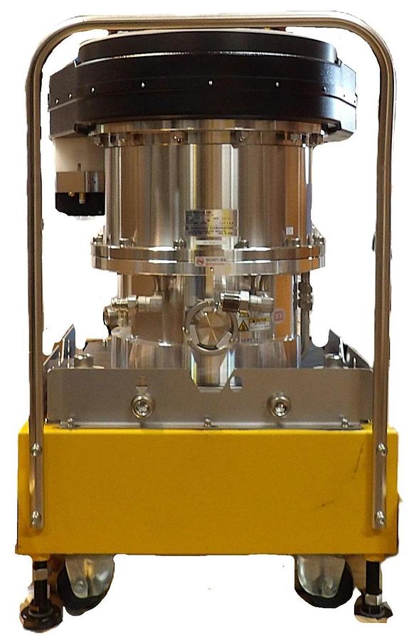Used Shimadzu TMP-3403LMC-T4 Turbomolecular Pump w/Gate Valve Working Surplus