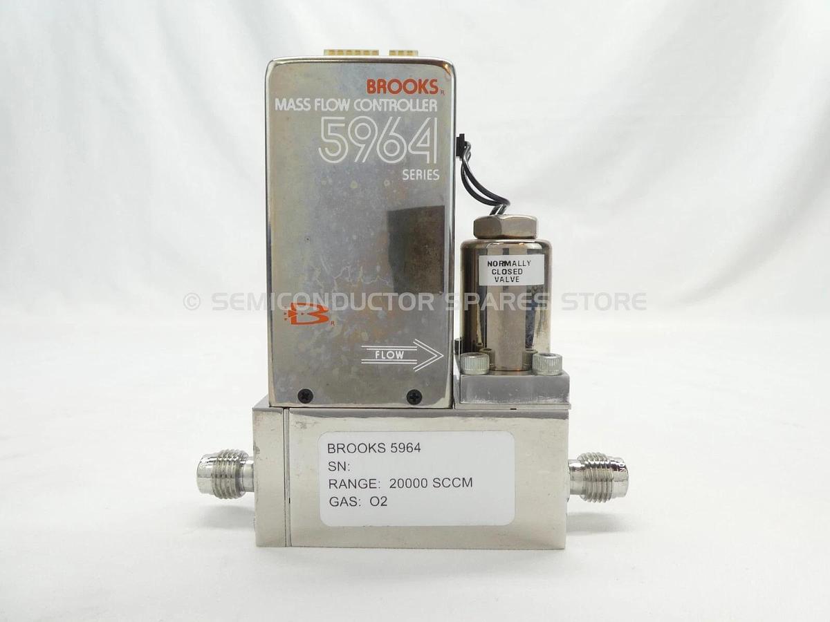 Refurbished Brooks 5964 Mass Flow Controller MFC 20000 SCCM O2 Lot of 2 OEM Refurbished