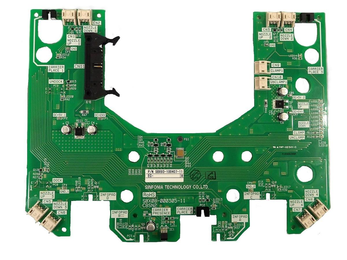Used Sinfonia Technology SBX93-100407-11 Interface PCB CBSN2 SBX08-000305-11 New