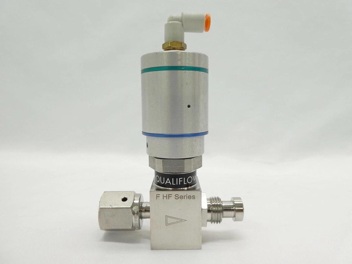 Used Qualiflow 2x10-9atm.cm3/Sec N.O. 2-Way Pneumatic Valve F HF Series Lot of 5