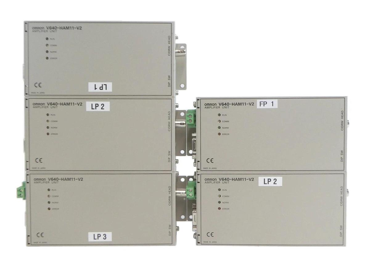 Used Omron V640-HAM11-V2 Amplifier Unit Assembly V640 Series Lot of 5 Working