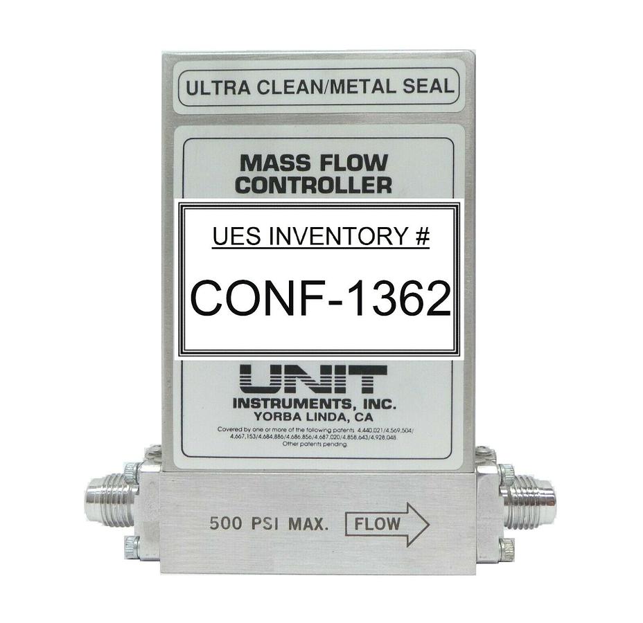 Used UNIT Instruments UFC-8160 Mass Flow Controller MFC 20 SLM N2 Working Spare