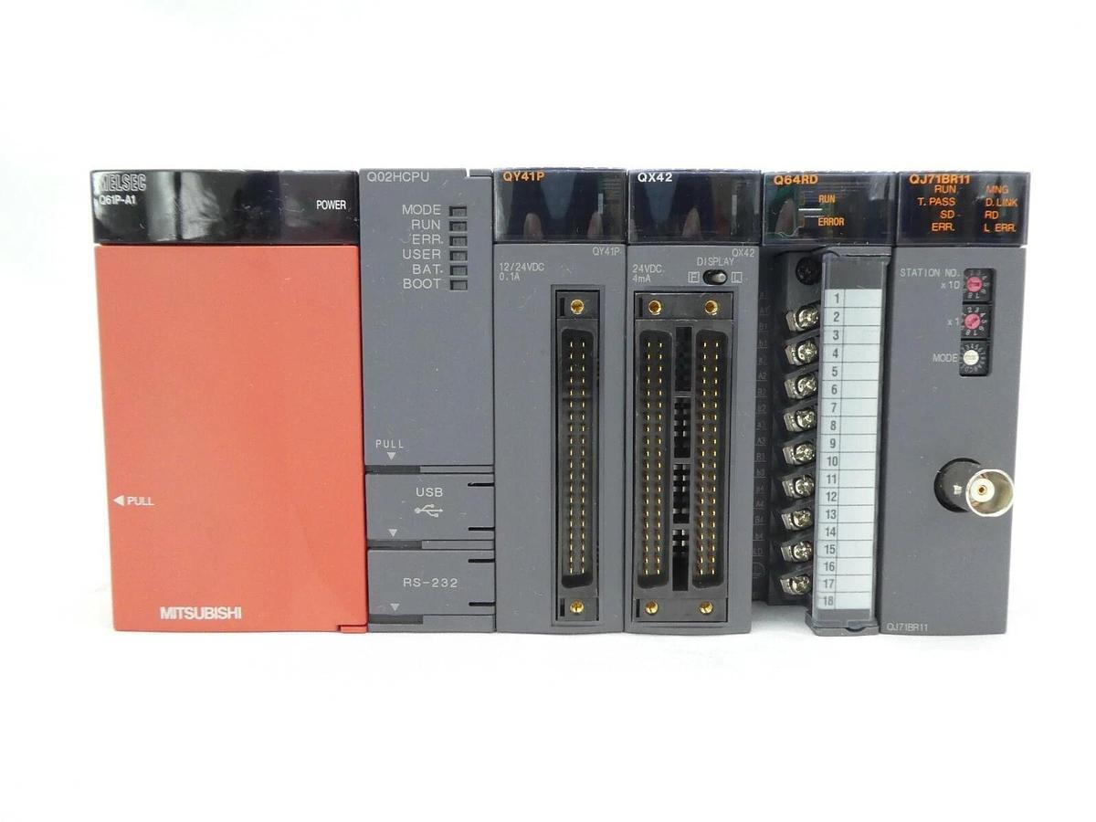 Used Mitsubishi MELSEC-Q PLC Control Assembly Q02HCPU QY41P QX42 Q64RD QJ71BR11 Q35B