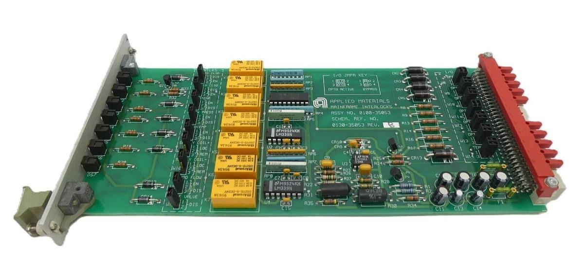 Used AMAT Applied Materials 0100-35053 Mainframe Interlocks PCB Card Working Surplus