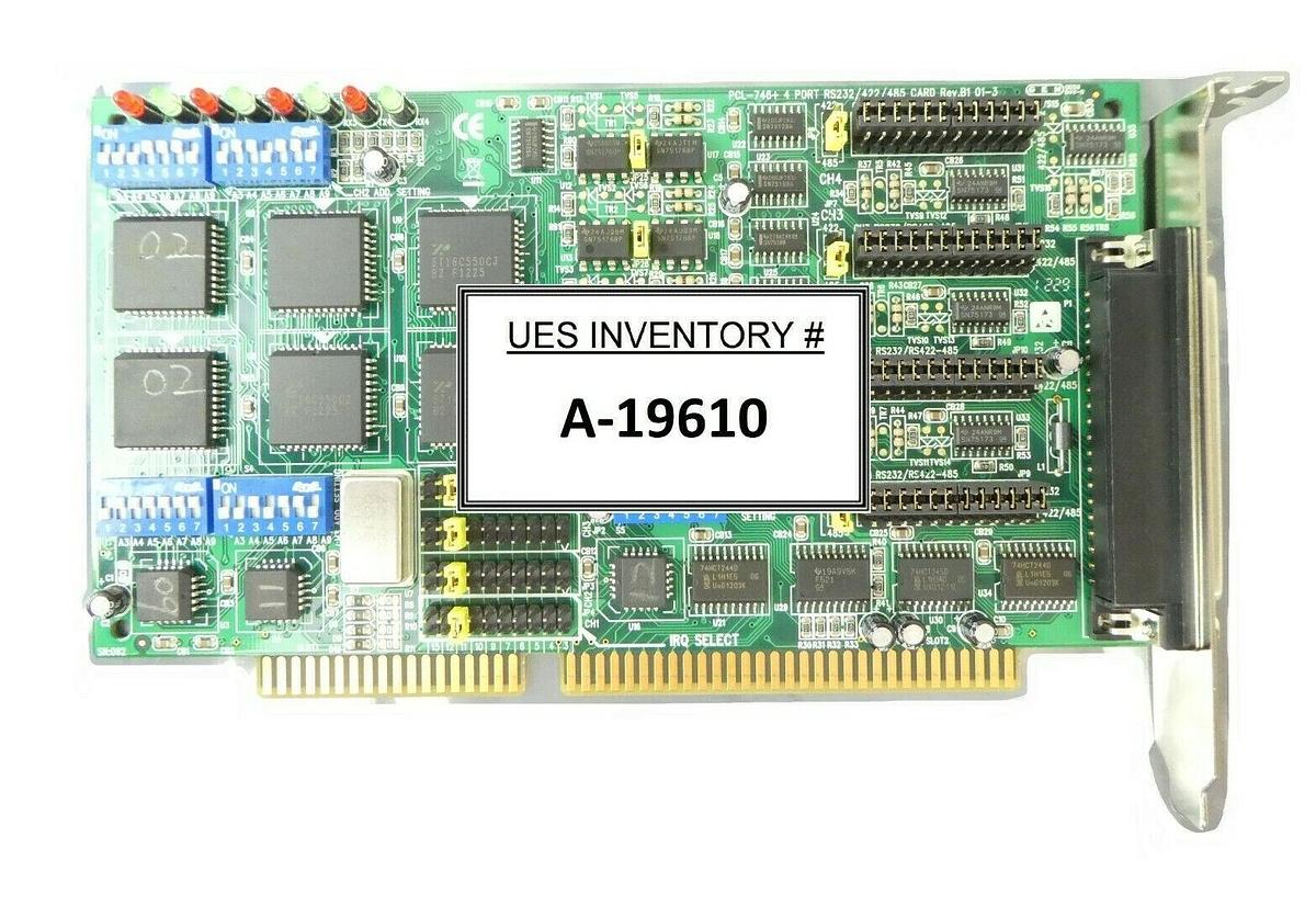 Used Advantech PCL-746+ 4-Port Communications PCB Card RS-232/422/485 ASM Working