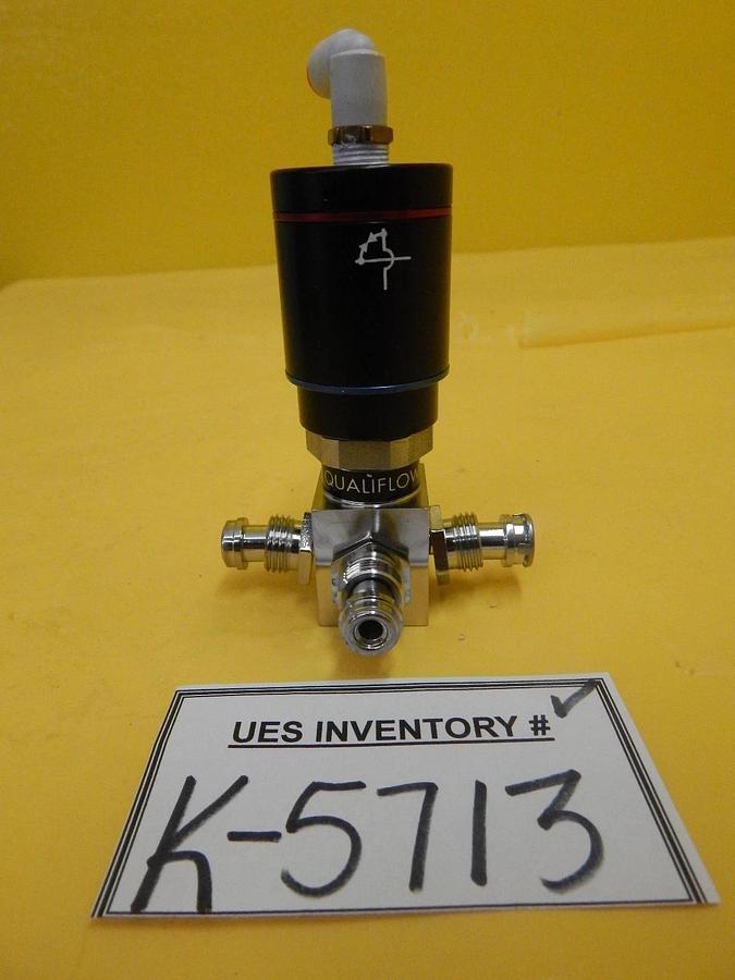 Used Qualiflow 2x10-9atm.cm3/Sec 4-Way Pneumatic Valve Male Used Working