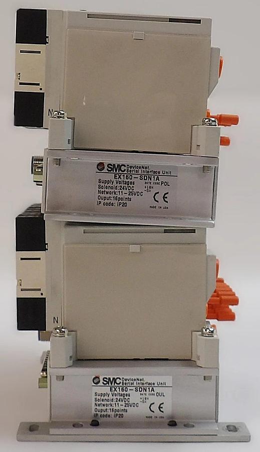 Used SMC EX160-SDN1A 8-Port Pneumatic Manifold AMAT 0190-13033 Lot of 2 Working
