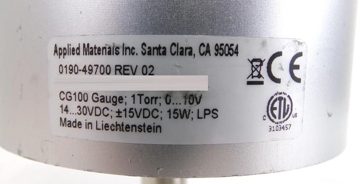 Used AMAT Applied Materials Baratron Transducer CG100 Lot of 3 Surplus