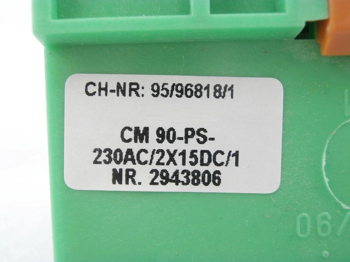 Used Phoenix Contact 29 43 80 6 Power Supply CM 90-PS-230AC/2x15DC/1 Lot of 2 Working