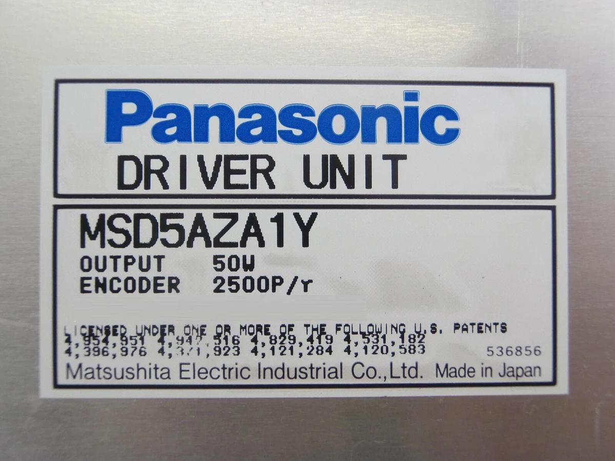 Used Panasonic MSD5AZA1Y Driver Unit PCB Card 50W TEL Tokyo Electron ACT12 Spare