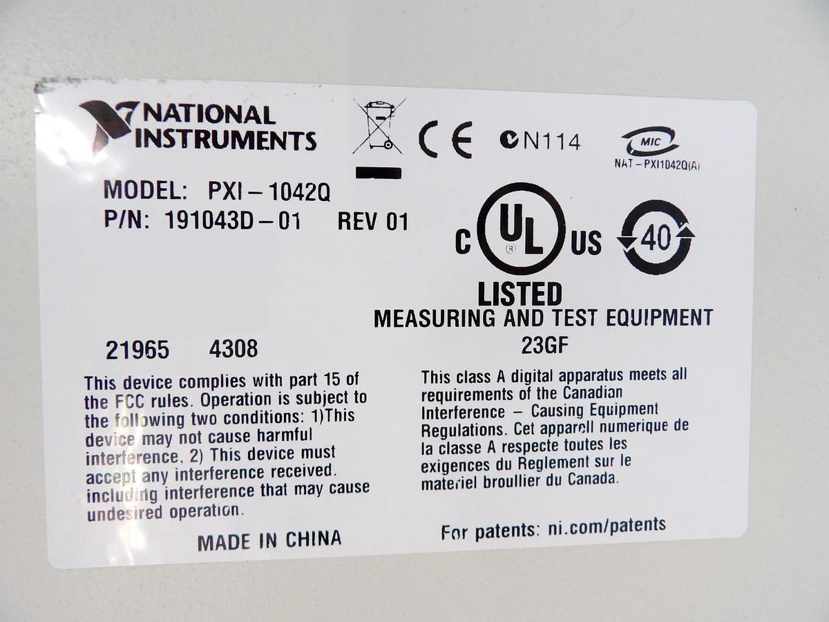 Used National Instruments PXI-1042Q Computer PC PXI-8106 PXI-2503 PXI-1409 Working