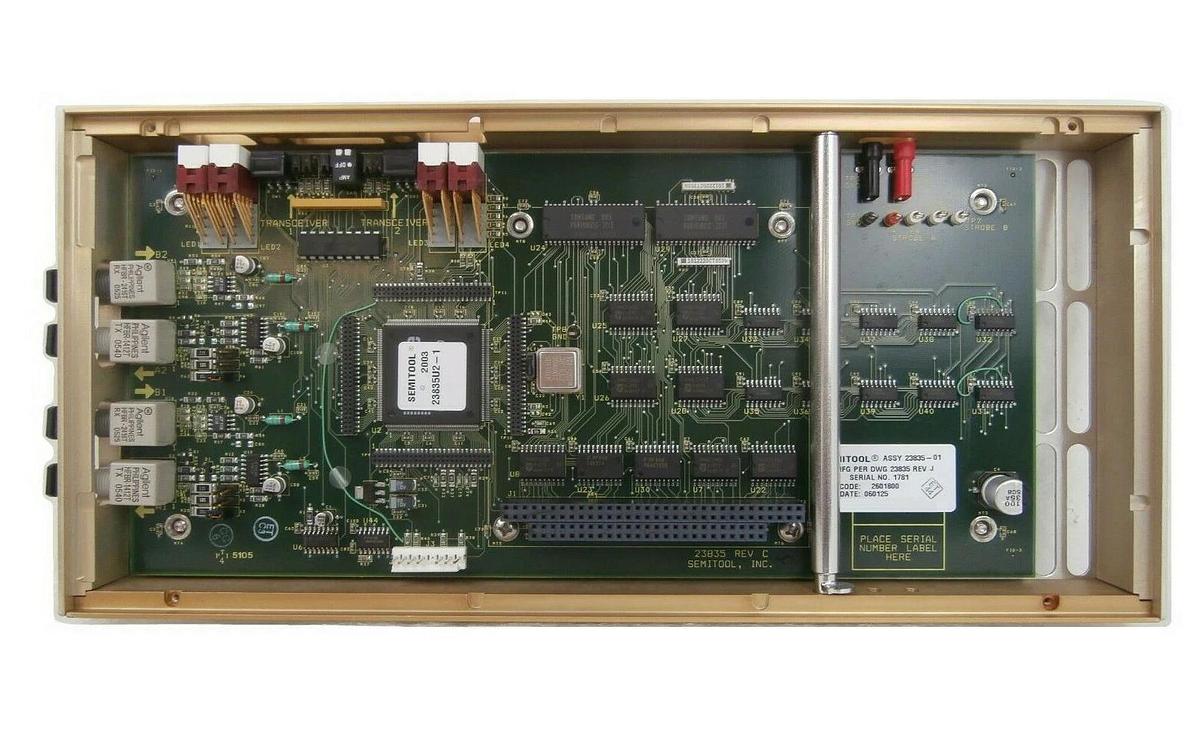 Used Semitool 932T0016-01 Dual Fiber Transceiver 23835 PCB Assembly 2601800 Rev. J