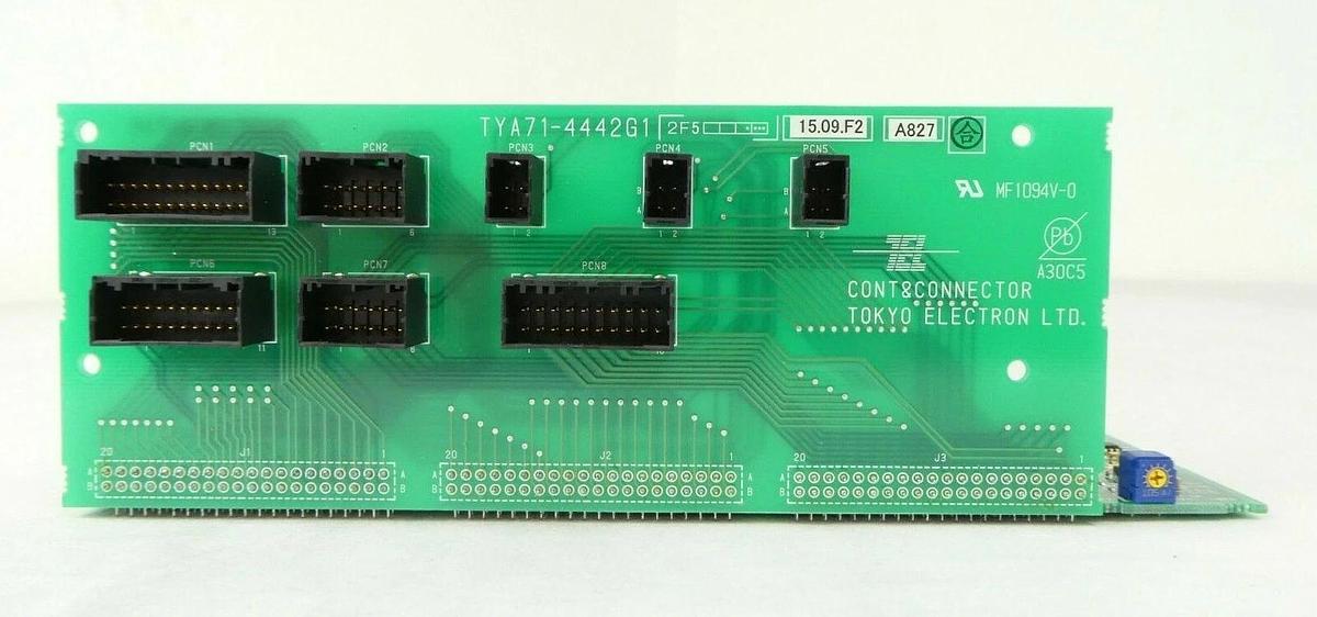 Used TEL Tokyo Electron TYA71-4442G1 Control and Connector PCB Working Surplus