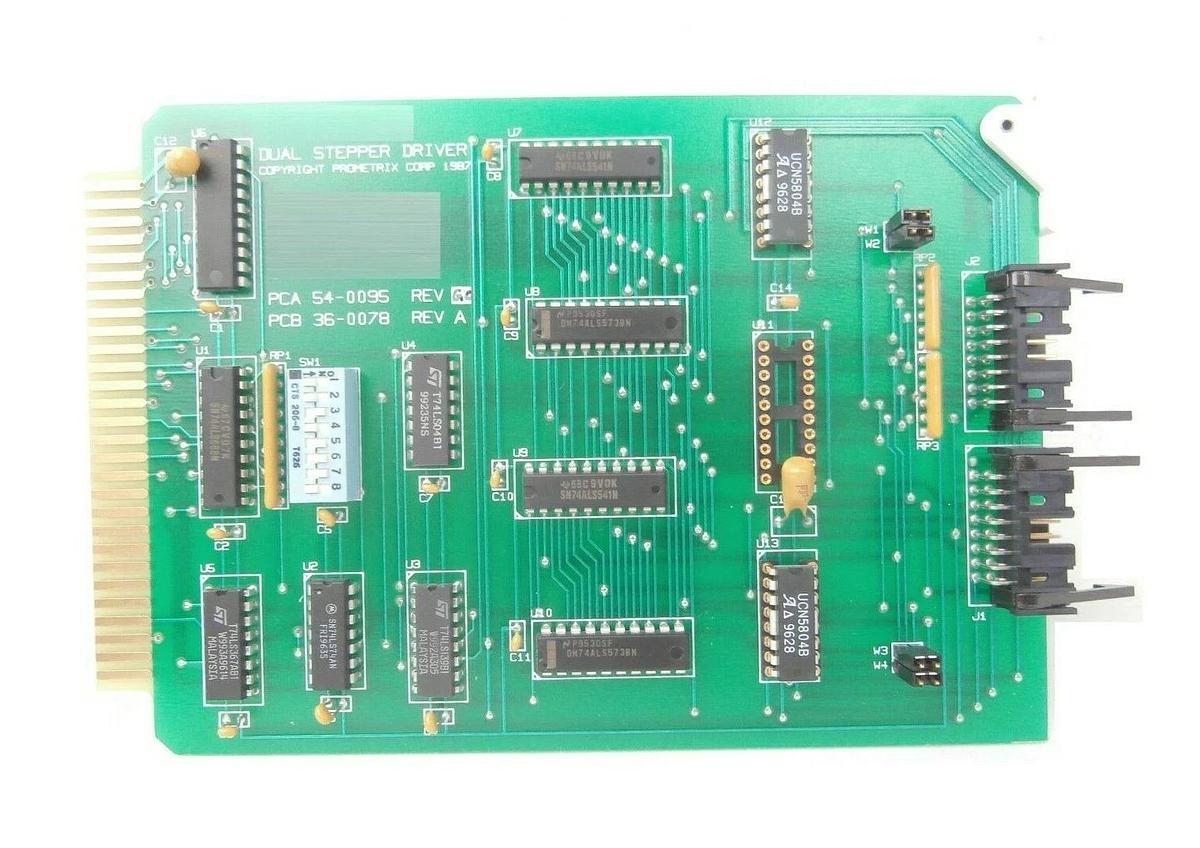 Used Prometrix 54-0095 Dual Stepper Driver PCB Card 36-0078 Rev. GO Working Surplus