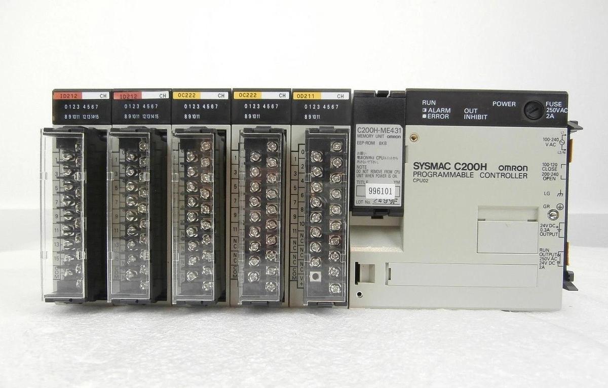 Used Omron SYSMAC C200H Programmable Logic Controller PLC Assembly C200H-CPU02 Used