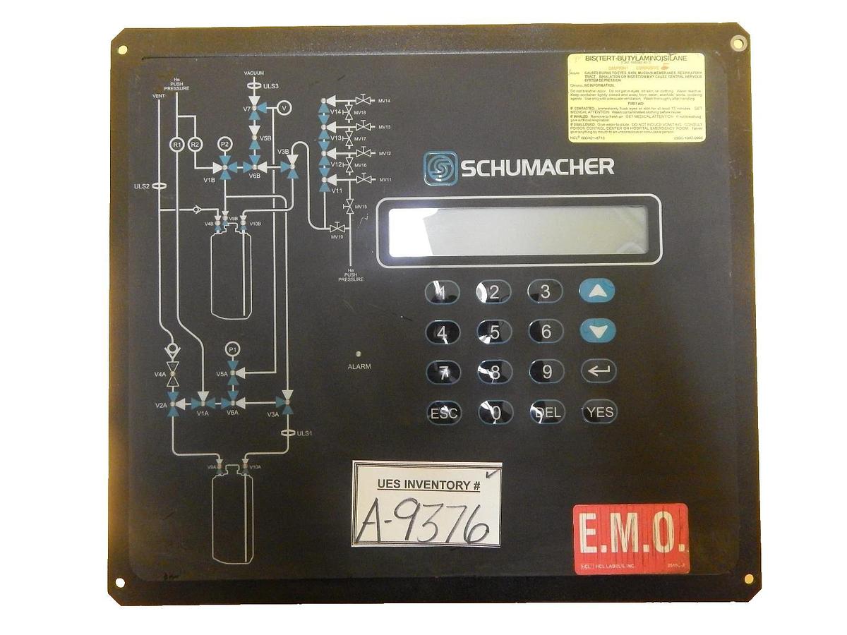 Used Schumacher 1730-3013 Operator Interface Control Panel Assembly Rev. D.1 Working