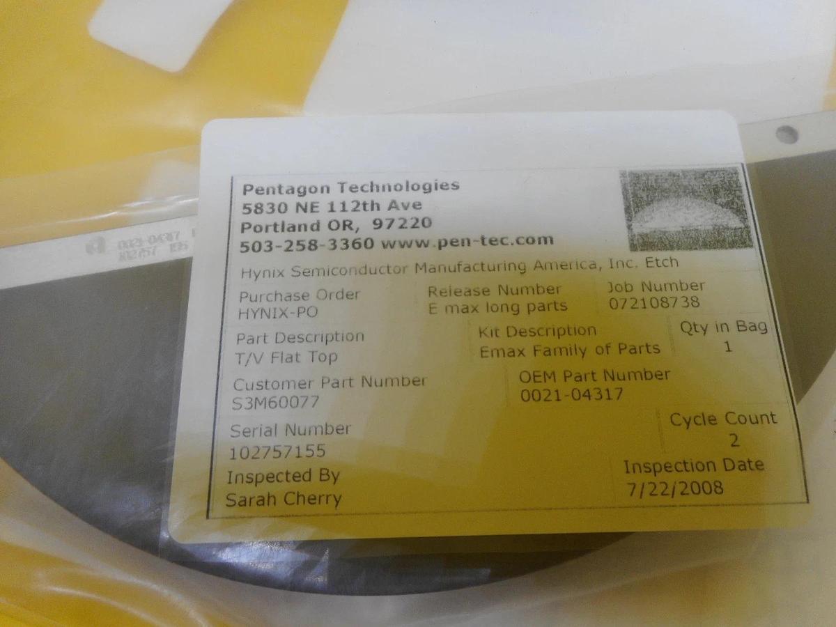 AMAT Applied Materials 0021-04317 Throttle Valve Flat Top New