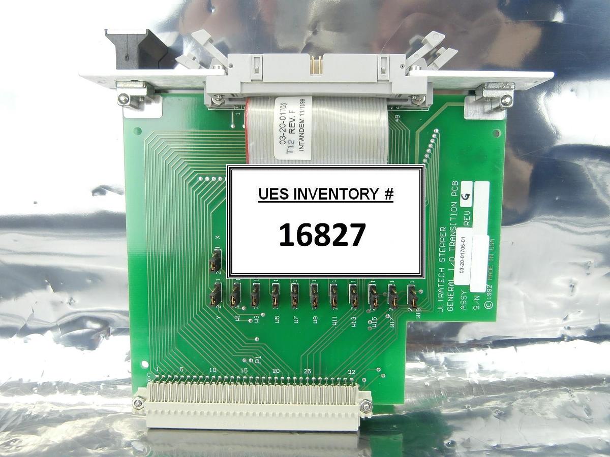 Used Ultratech Stepper 03-20-01705 General Transition PCB Card GEN I/O Rev. G Used