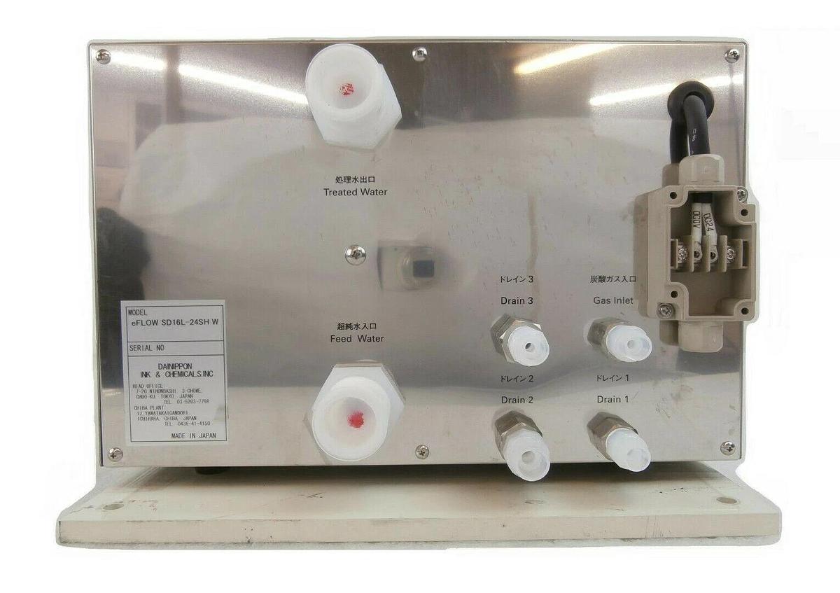 Used Dainippon eFLOW SD16L-24SH W Water Resistivity Control Unit Working Surplus