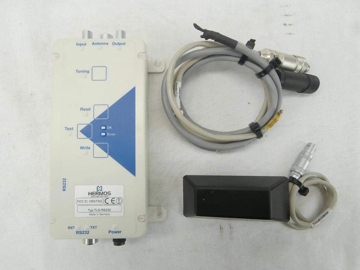 Used Hermos TLG-I1-1000-S0-00EB Transponder Set with Antenna ANT-ID2-INFIXR6 Spare