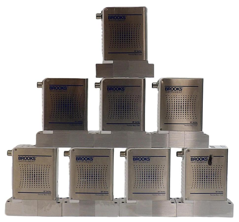 Used Brooks Instrument GF125C-105872 Mass Flow Controller MFC Lot of 8 Surplus