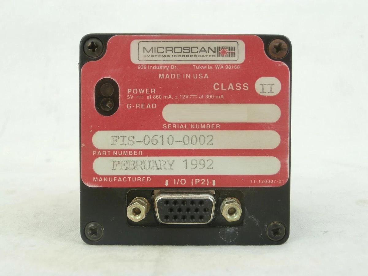 Used Microscan FIS-0610-0002 Barcode Scanner MS-610 Used Working