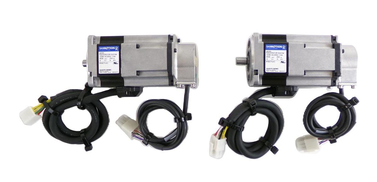 Used Sanyo Denki R2AA05010FCSSYM AC Servo Motor SANMOTION R Lot of 2 Working