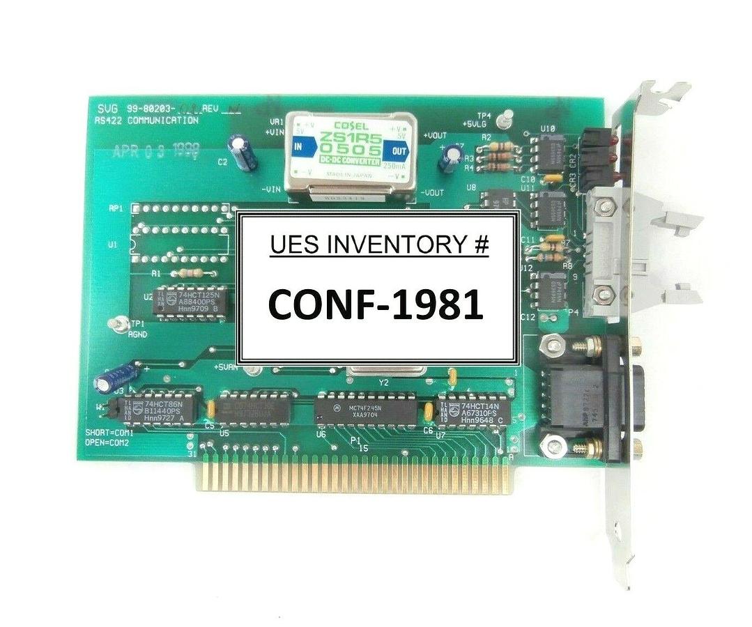 Used SVG Silicon Valley Group 99-80203-02 RS422 Communication PCB Card Rev. N Spare