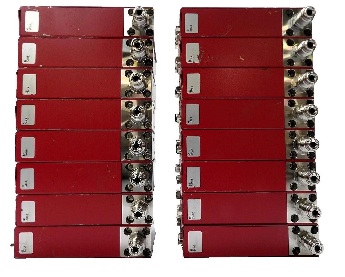 Used Horiba STEC N100 Mass Flow Controller MFC SEC-N126MGR Lot of 16 Working Surplus